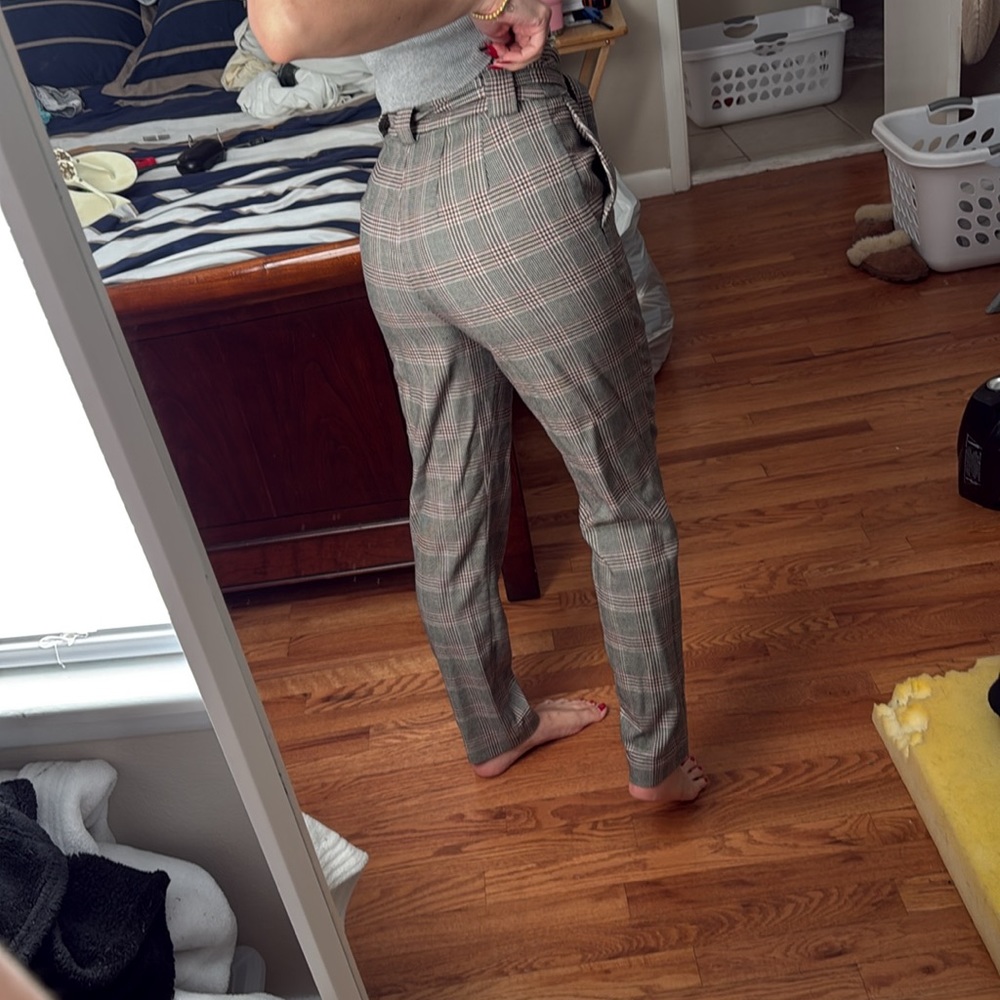Express Plaid Work Slacks - Picture 2 of 5
